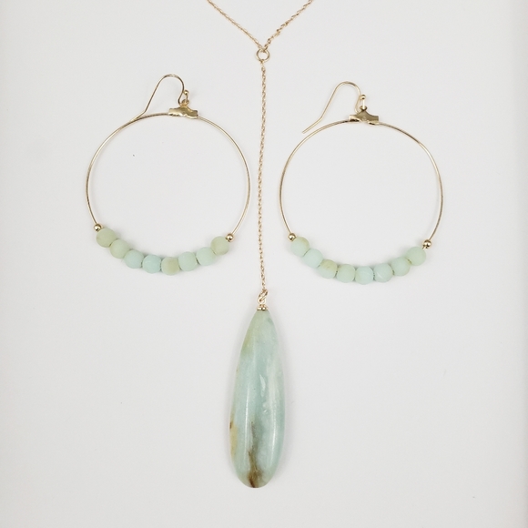 HAZEL 》Necklace + Earring Set - Picture 3 of 4